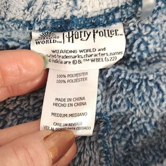 Harry Potter Teal Long Sleeve Top and Pants Plush Pajama Set Medium - Picture 13 of 16